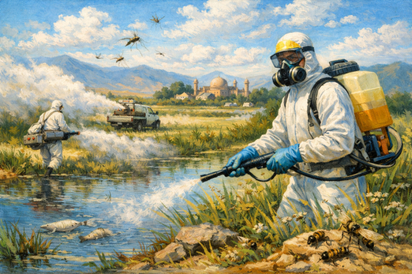 Туркестанская область сменила биологическую защиту на химическую дезинсекцию в 2026 году